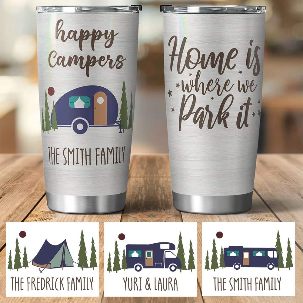Amazon.com | Personalized Happy Campers Tumblers - Stainless Steel